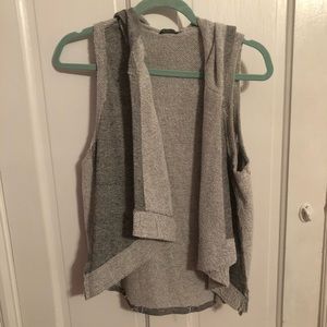 Grey Distressed Sweatshirt Vest